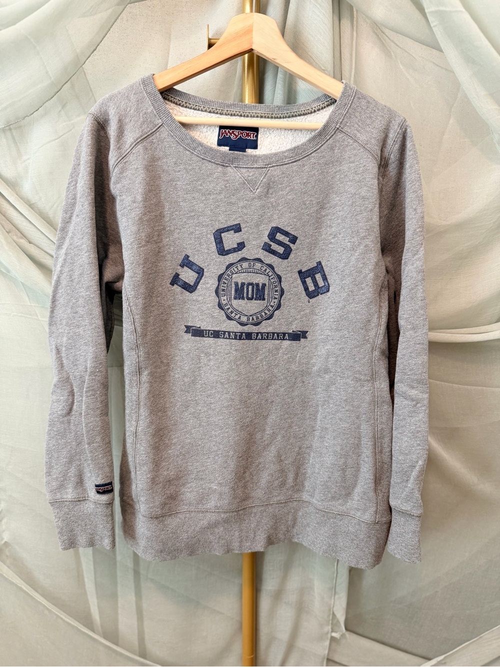 UC Santa Barbara “Mom” Gray Graphic Sweatshirt - Picture 2 of 5